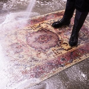 rug cleaners soaking rug